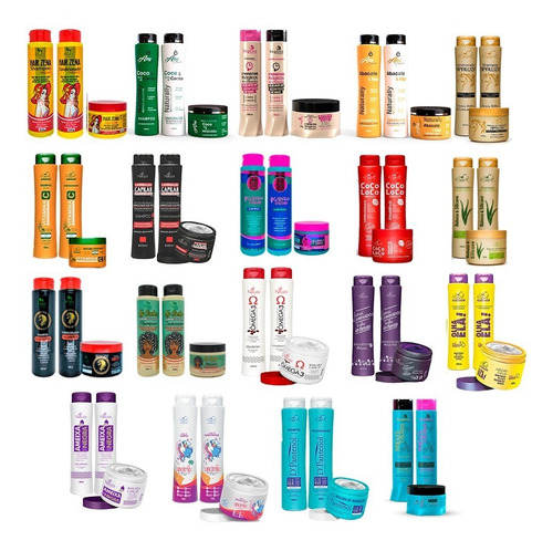 30 Produtos (10 Kits) Shampoo + Condicionador + Máscara R2