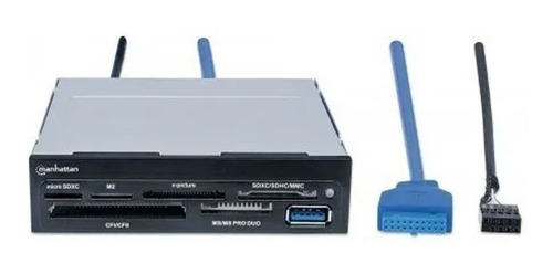 Imagen 2 de 2 de Lector Grabador 101967 Multitarjetas Usb Manhattan
