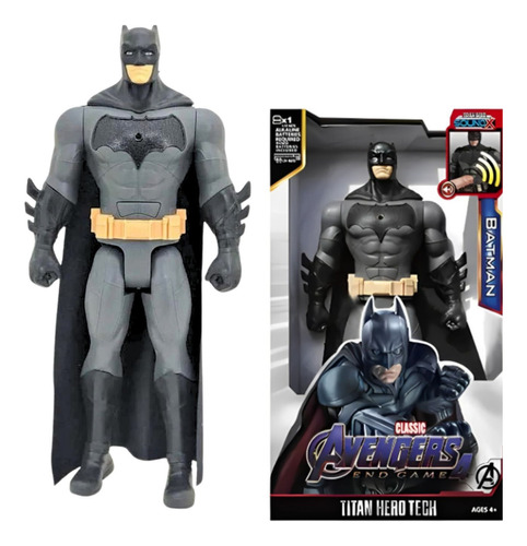 Boneco 30cm Articulado Com Som E Led Personagem:batman