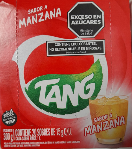 Jugo Tang Manzana Pack 3 Display  20 Sobres Cada Uno 