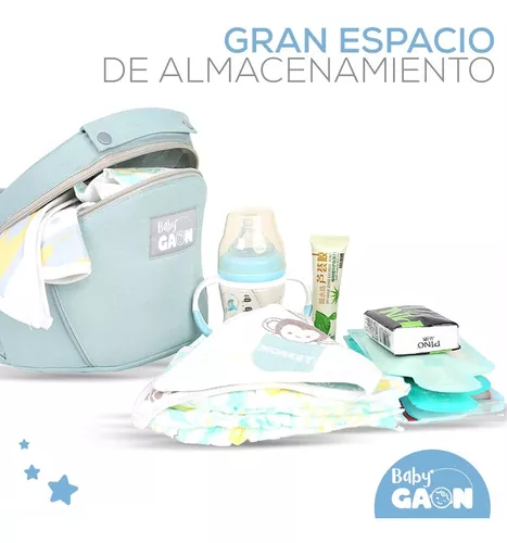 Mochila Porteo Ergonómico Cangurera Bebe Portabebes 4 En 1 Gris Gaon  Ergonomico