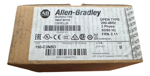 150-c3nbd Allen-bradley Smc-3 3a 480v