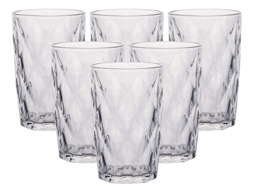 Jogo De Copos Gamma Diamond 350ml Com 6 Peças