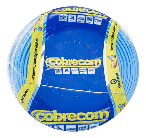 Fio Cabo Unipolar Flex 750v 2.5mm Azul 100m Cobrecom