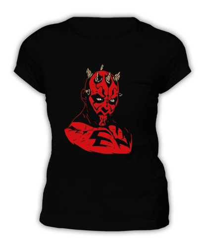 Polera Negra Mujer - Darth Maul