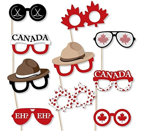 Canadá Día Anteojos  Papel De Cartulina Canadiense Kit De Fo