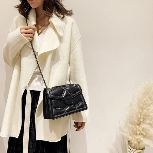 Bolso Bandolera Con Cadena Tachonada 2023 Para Mujer, Bolso