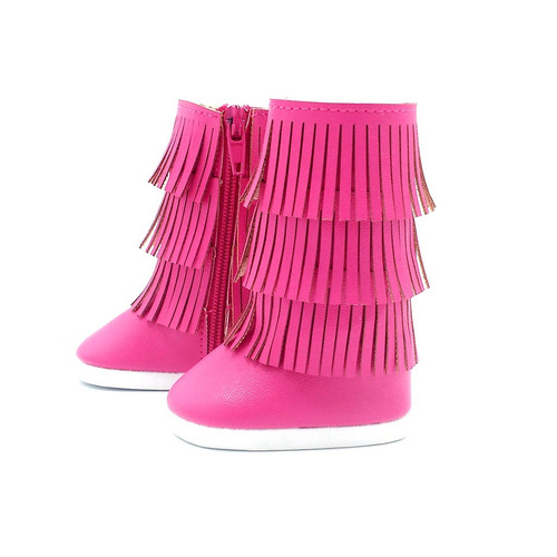 Witty Girls Bota Folk Rosa Calzado Muñecas 45 Cm/18 PuLG