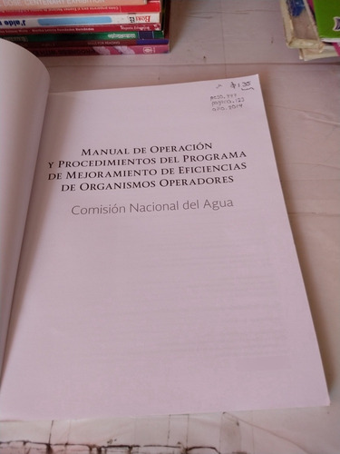 Programa De Mejoramiento De Eficiencias De Org Operadores (Usado)