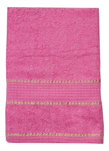 Toalla / Toallón De Baño Con Bordado 140 X 70 Cm Rosado