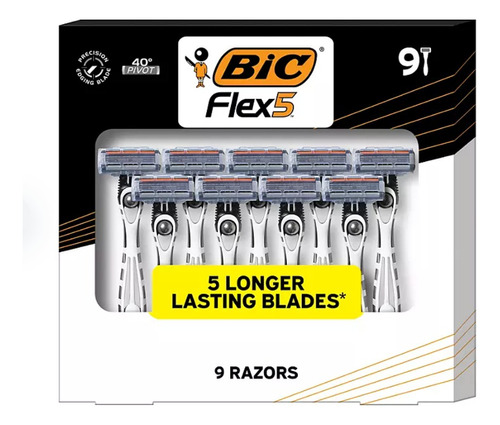 Rastrillo Bic Flex 5 Titanium 9 Pack Importado