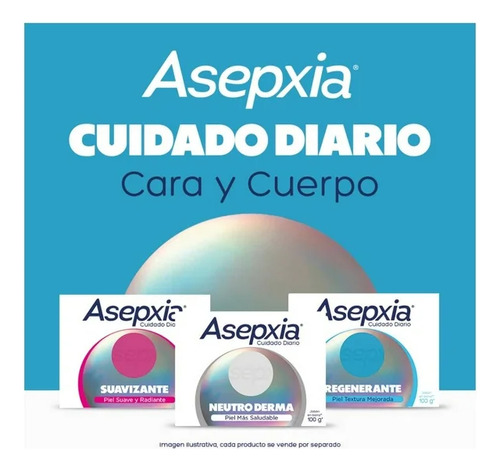 Jabón En Barra Asepxia Cuidado Diario 4pzas