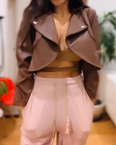 Pantalón Jogger Con Cadena Talla S Moda Italiana