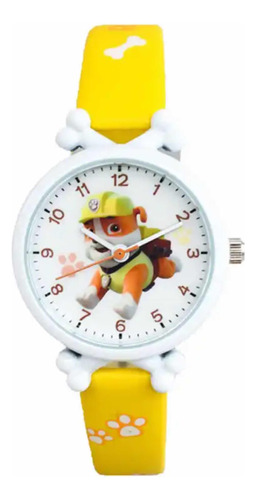 Reloj Niño Paw Patrol De Personaje Rubble Patrulla Canina