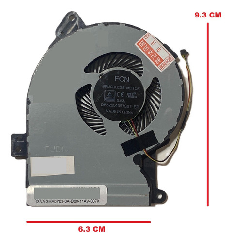 Ventilador Para Asus X543ba X543ma X543na X543ua X543ub V237