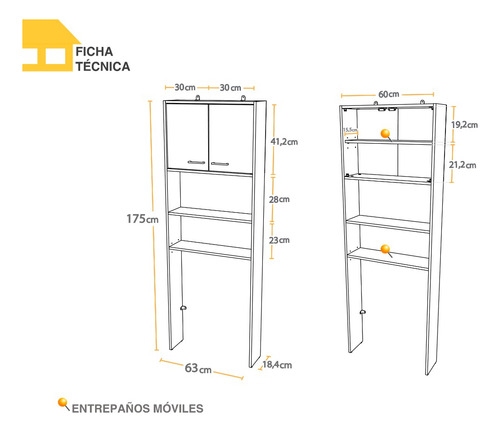 Imagen 4 de 6 de Mueble Casa Lista® Baños - Organizador Vertical