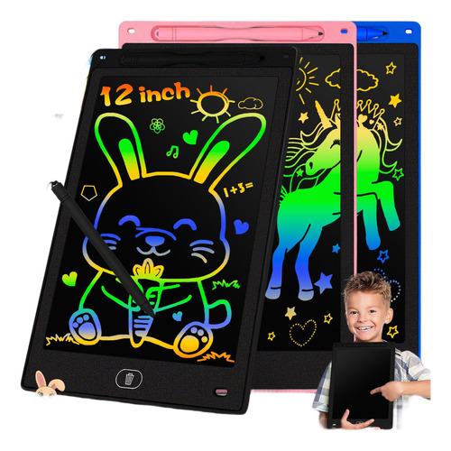 1 Pizarra Mágica Lcd Tablero De Dibujo Pluma Para Niños 12in Color Color