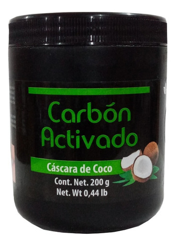 Polvo Blanqueador De Carbón Activado Cáscara De Coco 200g