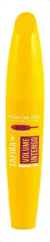 Máscara Para Cílios Cor Preto Rímel Volume Intenso Safira