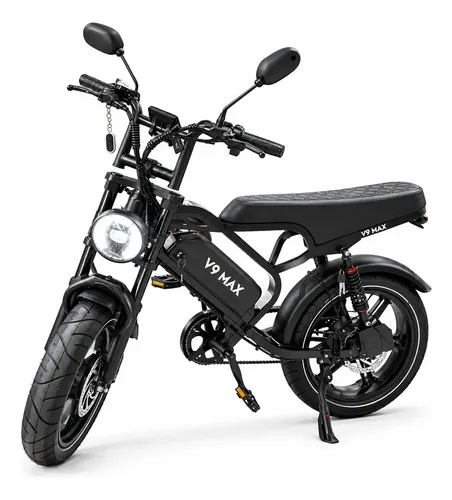 Bicicleta Elétrica V9 Max 1000w Freio Hidráulico Alarme Nfc Preto