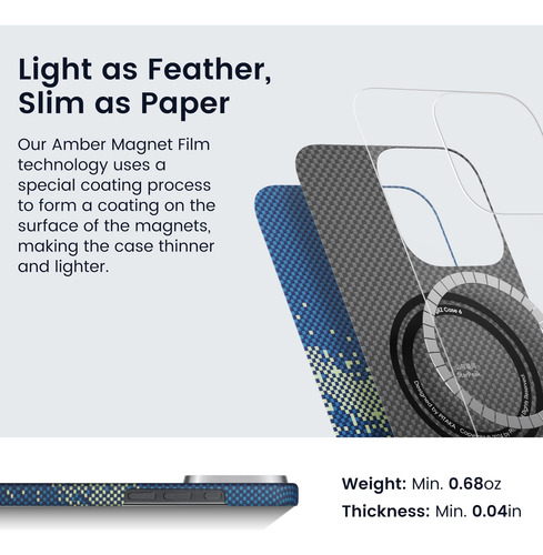 Capa De Telefone Pitaka Para iPhone 16 Pro Compatível Com Ma