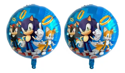 SET DE GLOBOS METALIZADO SONIC 5 UNIDADES X 1, Ticoral Express