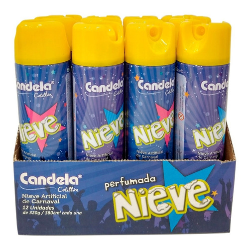 Nieve Espuma Candela Perfumada Pack X 6 - Ciudad Cotillón