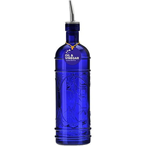 B6541p15 Botella De Aceite De Vidrio, 16.1 Oz, Azul Cob...