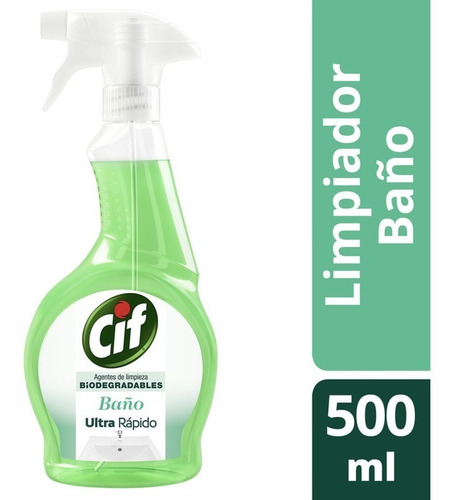 Limpiador Líquido Gatillo Cif Baño Biodegradable 500 Ml 
