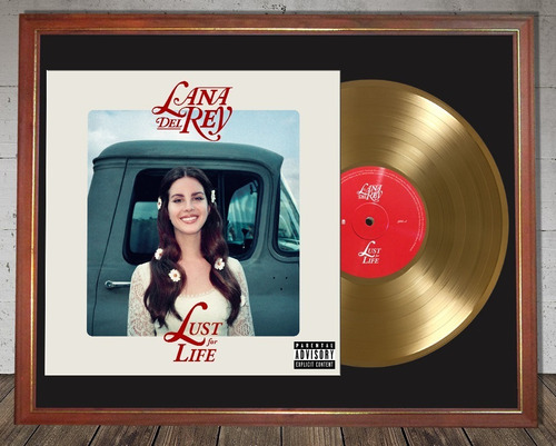 Lana Del Rey Lust For Life Tapa Lp Y Disco De Oro En Cuadro