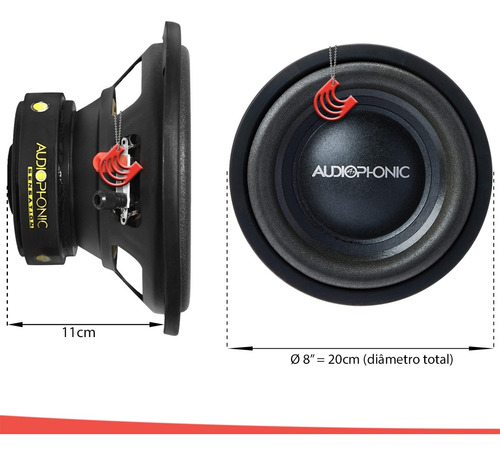 Imagem 4 de 7 de Subwoofer 8 350w Sensation S1-8 S4 Audiophonic B.simples