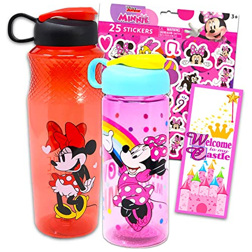 **conjunto De Botella De Agua De Plástico De Minnie Mo...