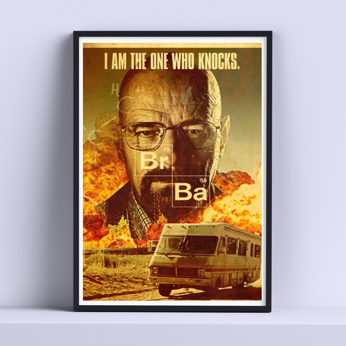 Cuadro Breaking Bad Heisenberg Decorativo 30x40cm Con Vidrio