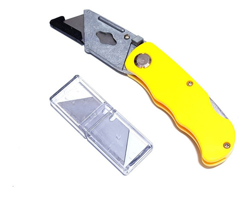 Estilete Segurança Prof. Trapezoidal Dobrável C/5 Lâminas