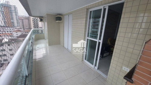 Imagem 7 de 30 de Vista Para O Mar! Mobiliado! Apartamento Com 2 Dormitórios À Venda, 85 M² Por R$ 435.000 - Vila Guilhermina - Praia Grande/sp - Ap4494