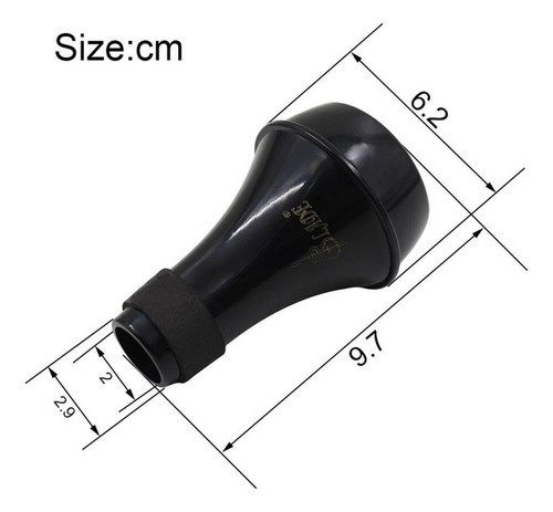 . Mini Práctica Trompeta Recta Silencio Silenciador Sourdine