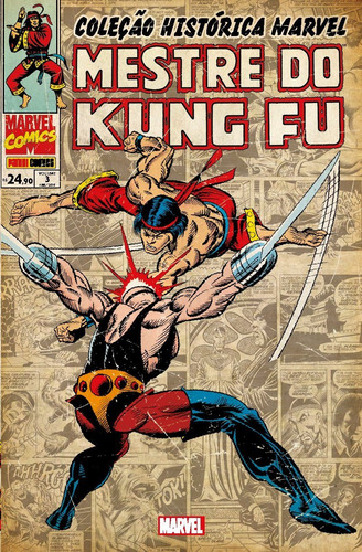 Coleção Histórica Marvel: Mestre Do Kung Fu - Volume 3, de Moench, Doug. Editora Panini Brasil LTDA, capa mole em português, 2018