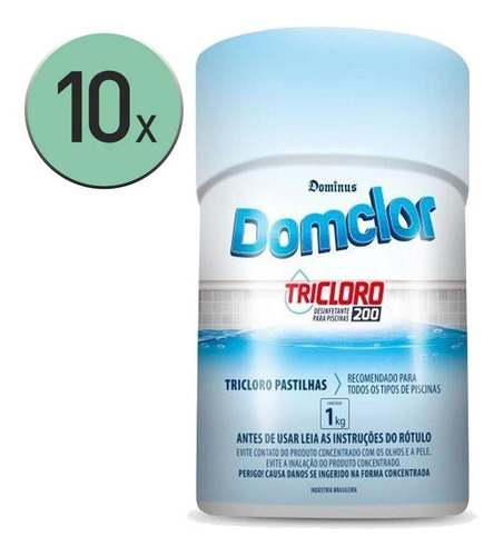 Cloro Pastilha Piscina 200 Gr 50 Unidades - Domclor