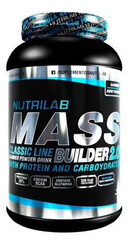 Mass Builder 1,6 Kg Nutrilab Ganador De Peso Masa Muscular