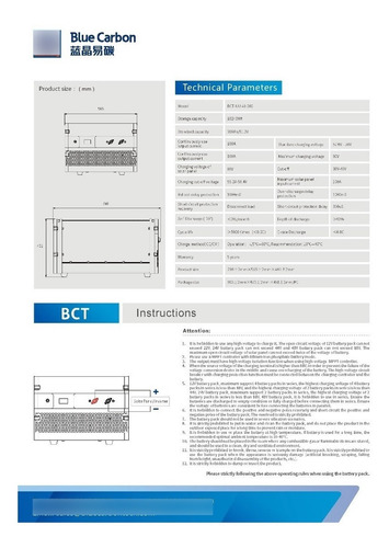 Imagen 5 de 8 de Bateria Solar Litio Lifepo4 200ah 48v Blue Carbon Lithium