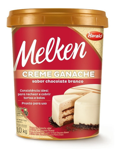 Ganache Harald Melken Sabor Chocolate Blanco 1kg