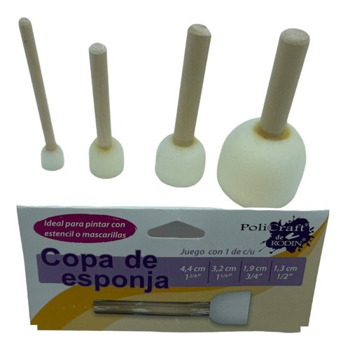 Copa De Esponja Para Pintar C/ 4pz Rodin