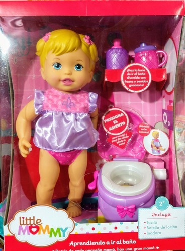 Imagen 6 de 7 de Muñeca Aprendiendo A Ir Al Baño Little Mommy Inodoro Sonidos