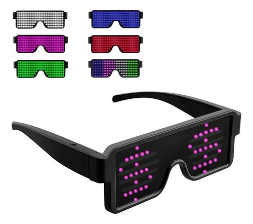 Gafas Led Cyberpunk Visor Neon Party Rave Ballad 6 Colores