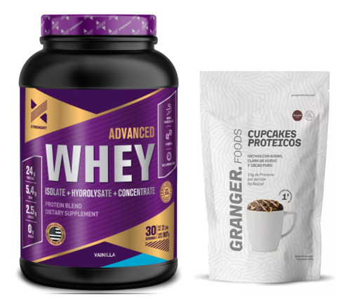 Combo Advanced Whey Protein Xtrenght 2 Lb Y Cupcakes Granger