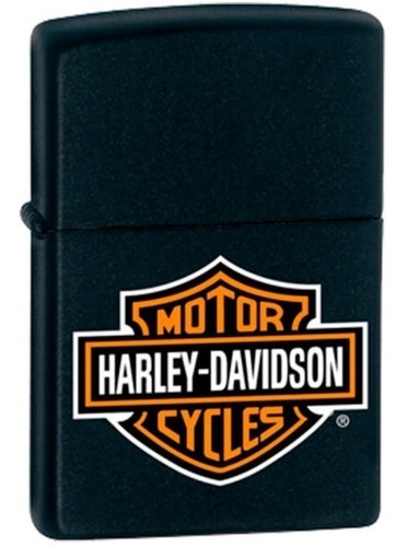 Encendedor Zippo Harley Davidson Logo Black Mate