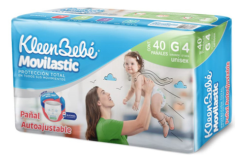Kleenbebé Movilastic Pañal Desechable Para Bebé, Talla
