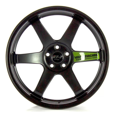 Jogo Roda Gt7 Te37 Aro 18 Concava Racing Civic Subaru Golf Cor Preto