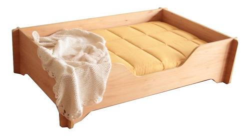 Cama Montessori Encastrable 1 Plaza  Con Colchon Madera