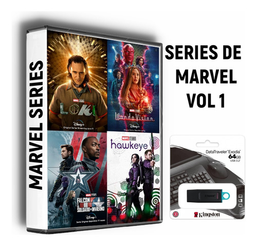 Series De Marvel Hawkeye Wandavision Loki Falcon En Usb Vol1